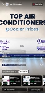 Low Price on ACs on Flipkart Live right now. Extra 500 Off on Many Acs