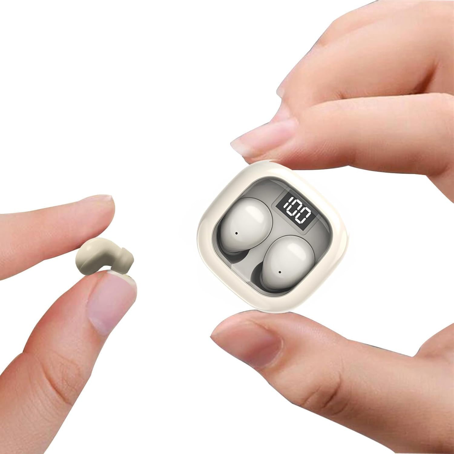 lowest - Smallest Invisible Mini Earbuds Wireless Bluetooth, Low Profile Micro Tiny Discreet Hidden Earbuds for Work, Sm