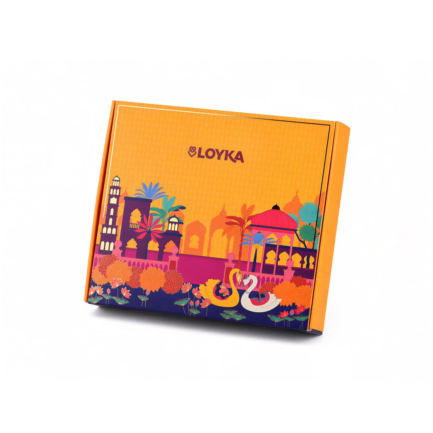 LOYKA Utsav Diwali Gift Hamper Box for Family and Friends- 14 Assortments - Premium Sweets Gift Box with Almond Brittle