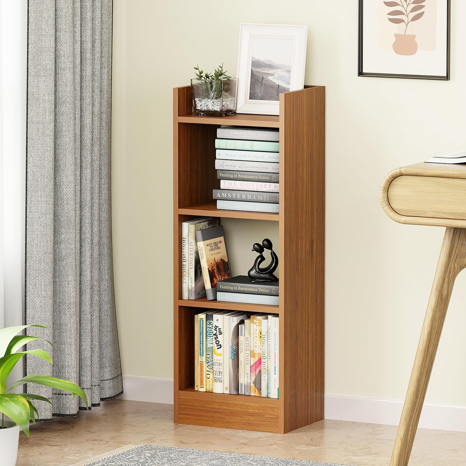 Lukzer 3 Layer Engineered Wood Multipurpose Rack Bookshelf
