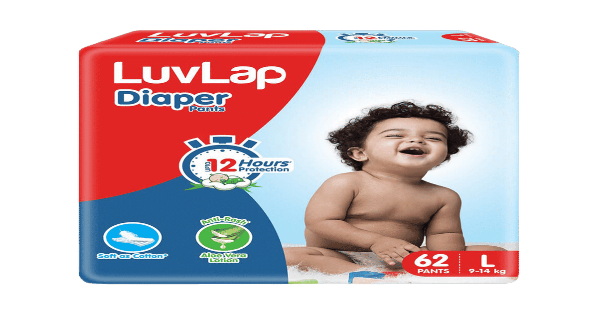 Luvlap Pant Baby Diaper (L, 9-14 Kg, 12 Hours Protection)