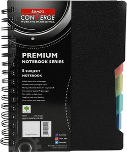 LUXOR Single Ruled B5-300 B5 Notebook Single Ruled 300 Pages (Bla