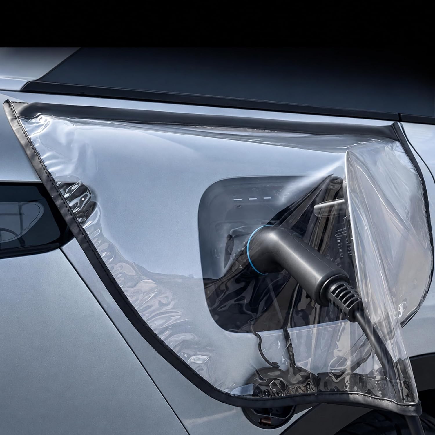 Magnetic EV Charger Cover - Rainproof & Waterproof Outdoor Extension Kit for Electric Car Charging Port Plug, DustProof