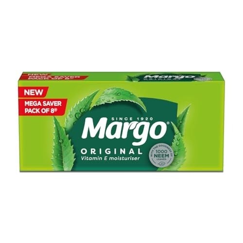 Margo Original Neem Soap 125gm X 8 | Powered With Goodness of 1000 Natural Neem Leaves | Soap for Clear and Beautiful Sk