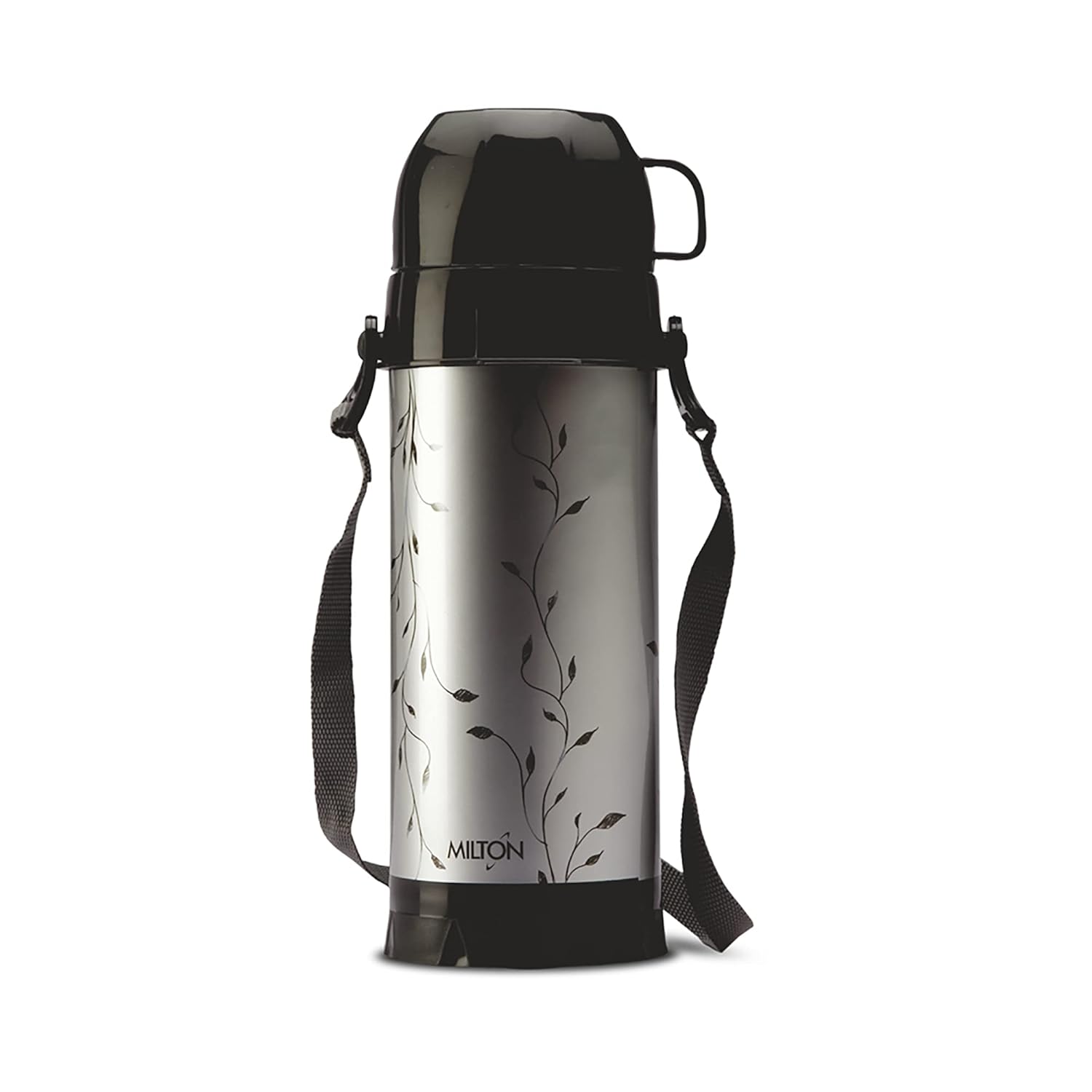 Milton Eiffel 1000 Vacuum Insulated Thermos Flask with Strap to Carry, 910 ml, Long Hours Hot & Cold Water Bottle for Of