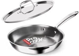 MILTON Pro Cook Triply Stainless Steel Fry Pan with Lid Fry Pan