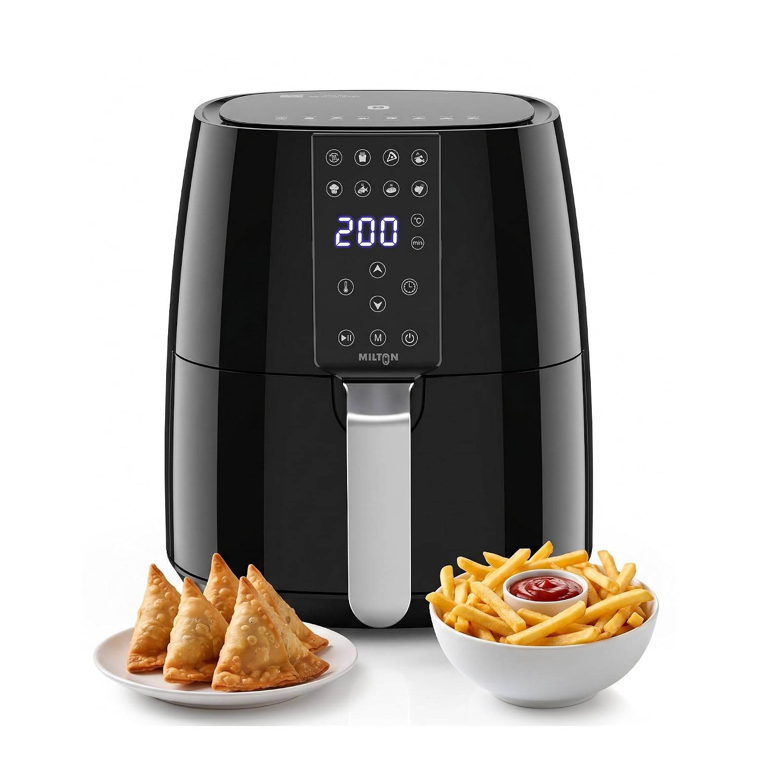 Milton Rapid Digital Air Fryer 4.2L | 1450W | 360&deg; High Speed Air Circulation | Up to 90% Less Oil Usage | 8 Preset Menu