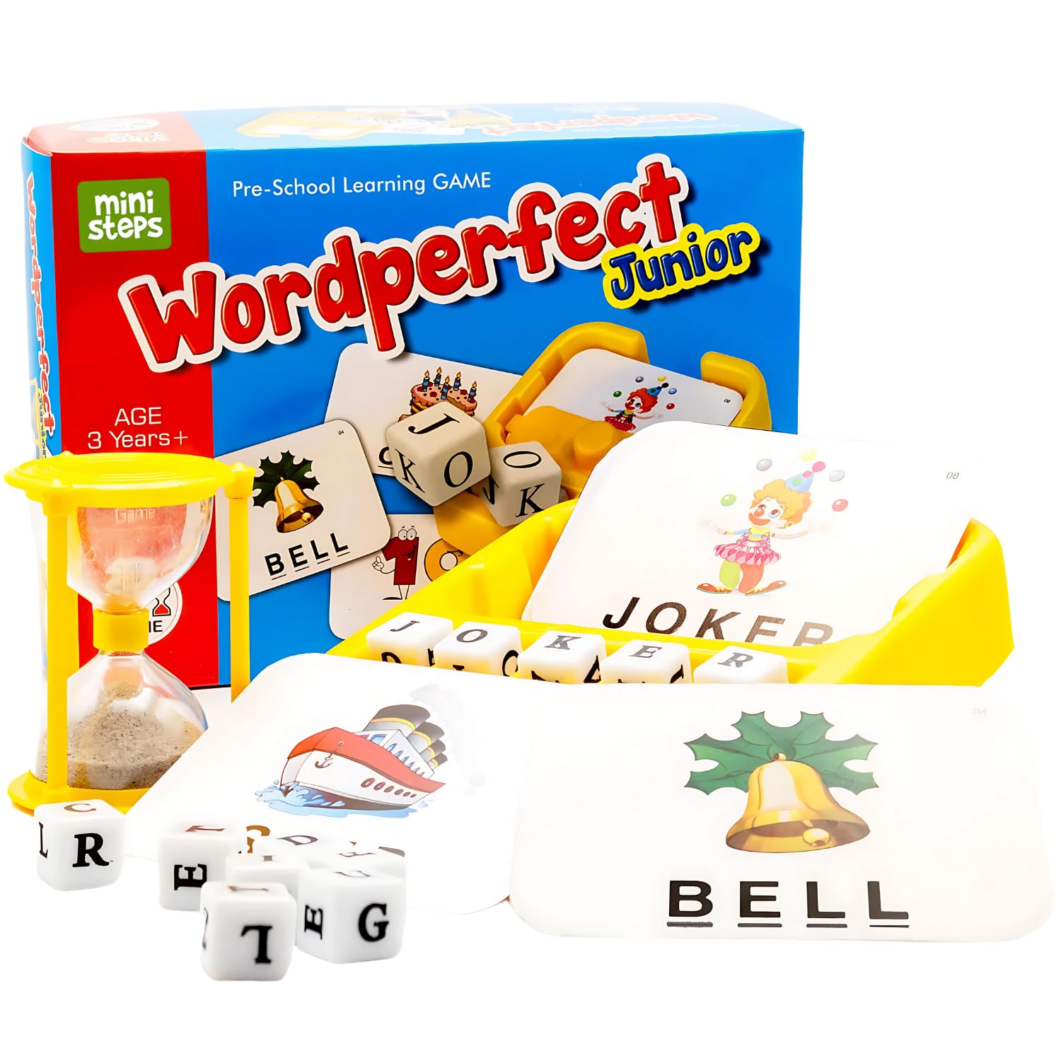 Mini Steps Spelling Flash Cards Game for Kids - 2-in-1 Educational Matching Letter Game for Boys & Girls (Ages 3-8)