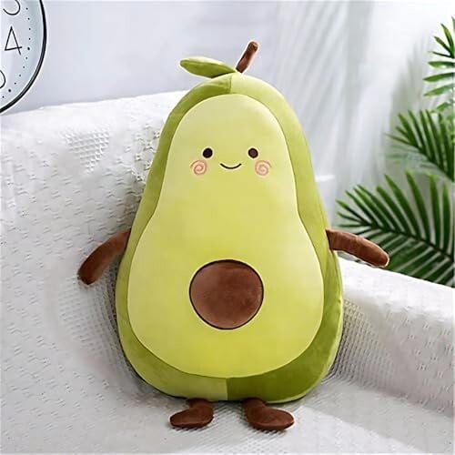 MiniSteps Ultra-Soft Avocado Plush Toy for Kids | Washable & Non-Toxic Stuffed Fruit Toy | Cuddly Soft Toy Gift for Boys