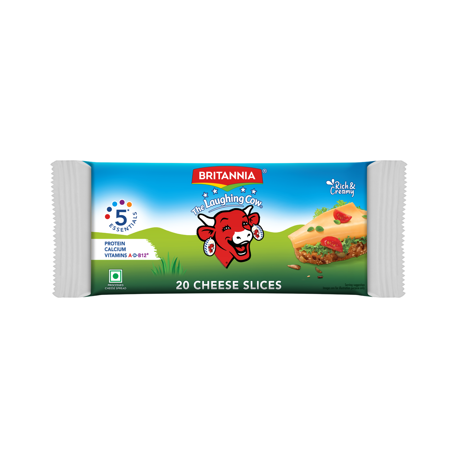 Minutes - Britannia The Laughing Cow Processed Cheese Slices (400 g)