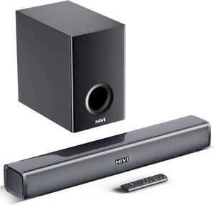 Mivi Fort H160 Soundbar, 160 Watts, 2.1 Channel, Multi-Input and