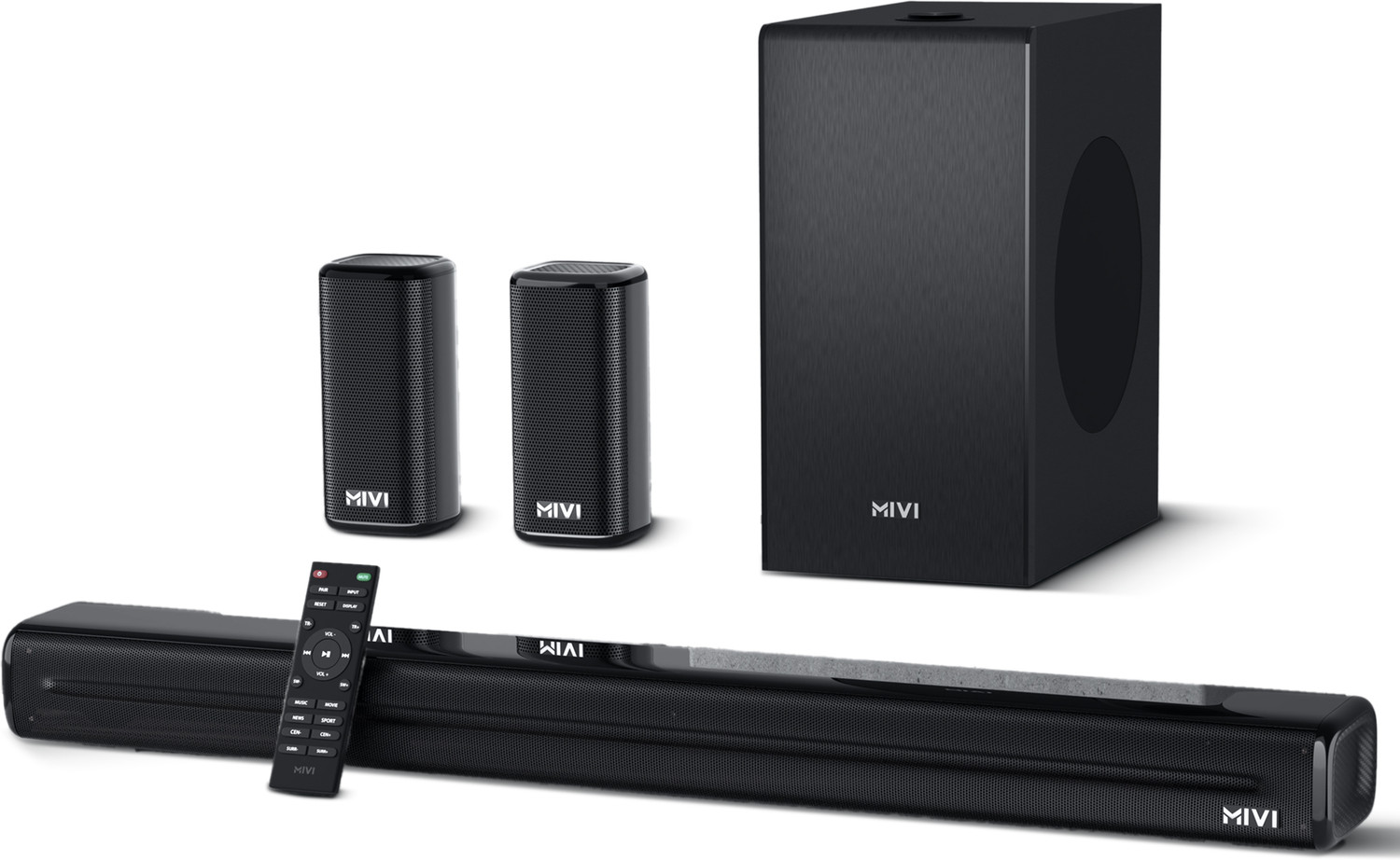 Mivi Fort Sonic 600 Soundbar, 5.1 Channel,Multi-Input and EQ Modes,BT v5.3 600 W Bluetooth Soundbar on Flipkart