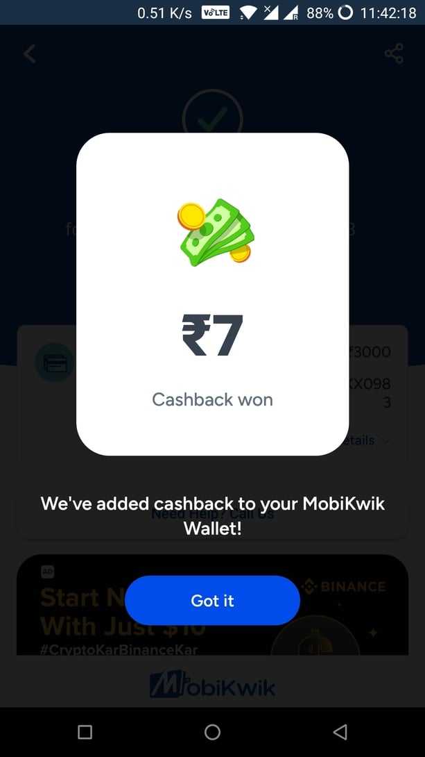 MobiKwik : Get Cashback Up to 100 on Paying Credit Card Bill