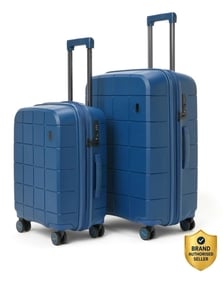 Mokobara Hard Body Set of 2 Luggage 8 Wheels - The Hovercraft Expandable Luggage Set of 2 (Small 55cm | Medium 67cm) - B