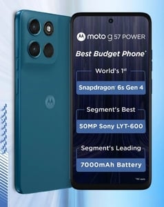 Motorola g57 power 5G Snapdragon (Pantone Corsair, 128 GB)(8 GB RAM) on Flipkart