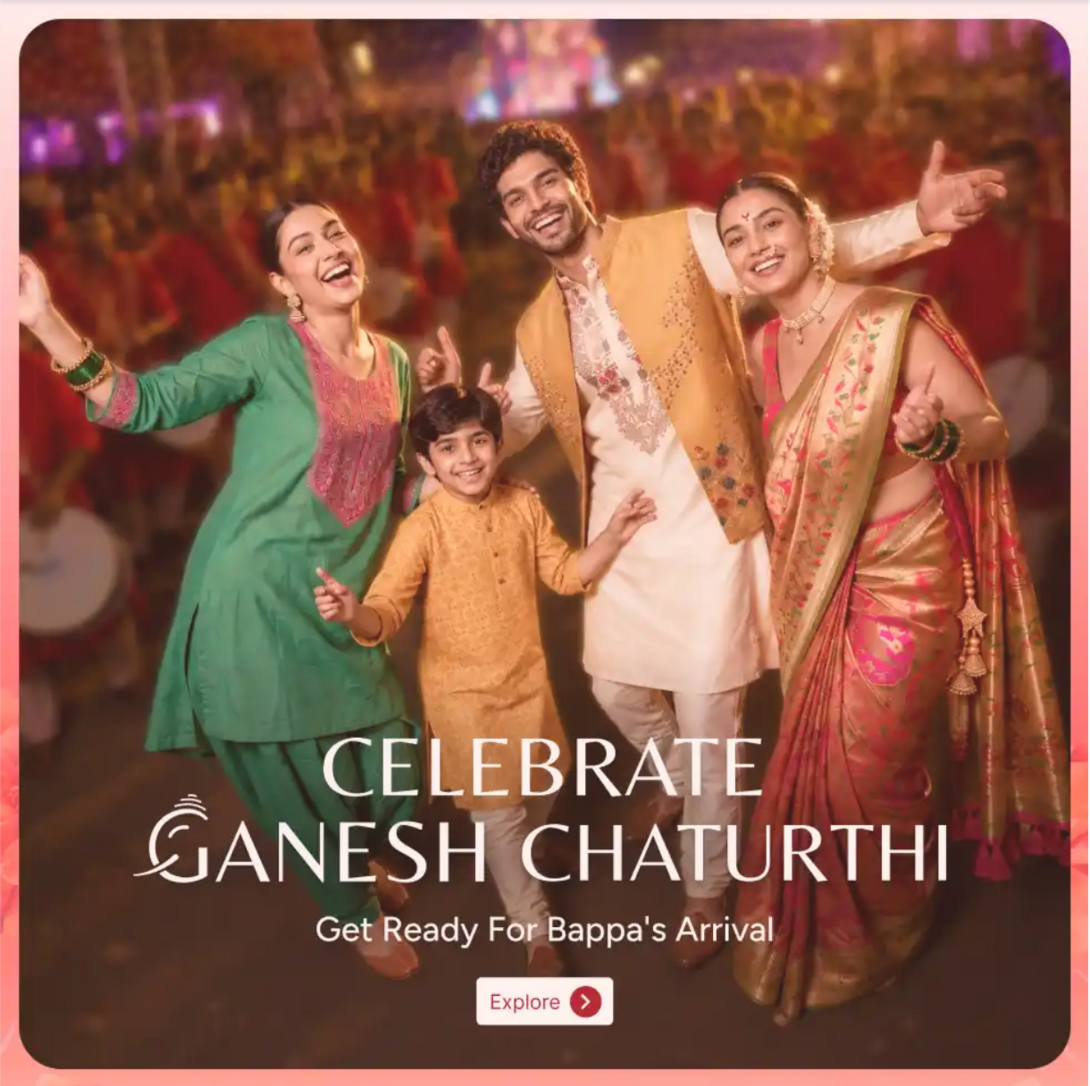 Myntra CELEBRATE GANESH CHATURTHI : Clothing, Pojja Essentials & More Up to 90% off