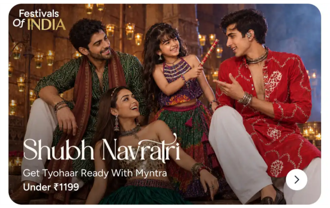 Myntra: Festivals Of INDIA - Shubh Navratri Up to 90% off