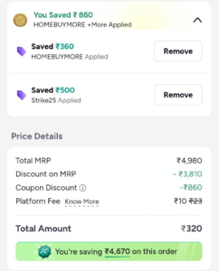 Myntra home deals: Deo dap and Up to 90% off