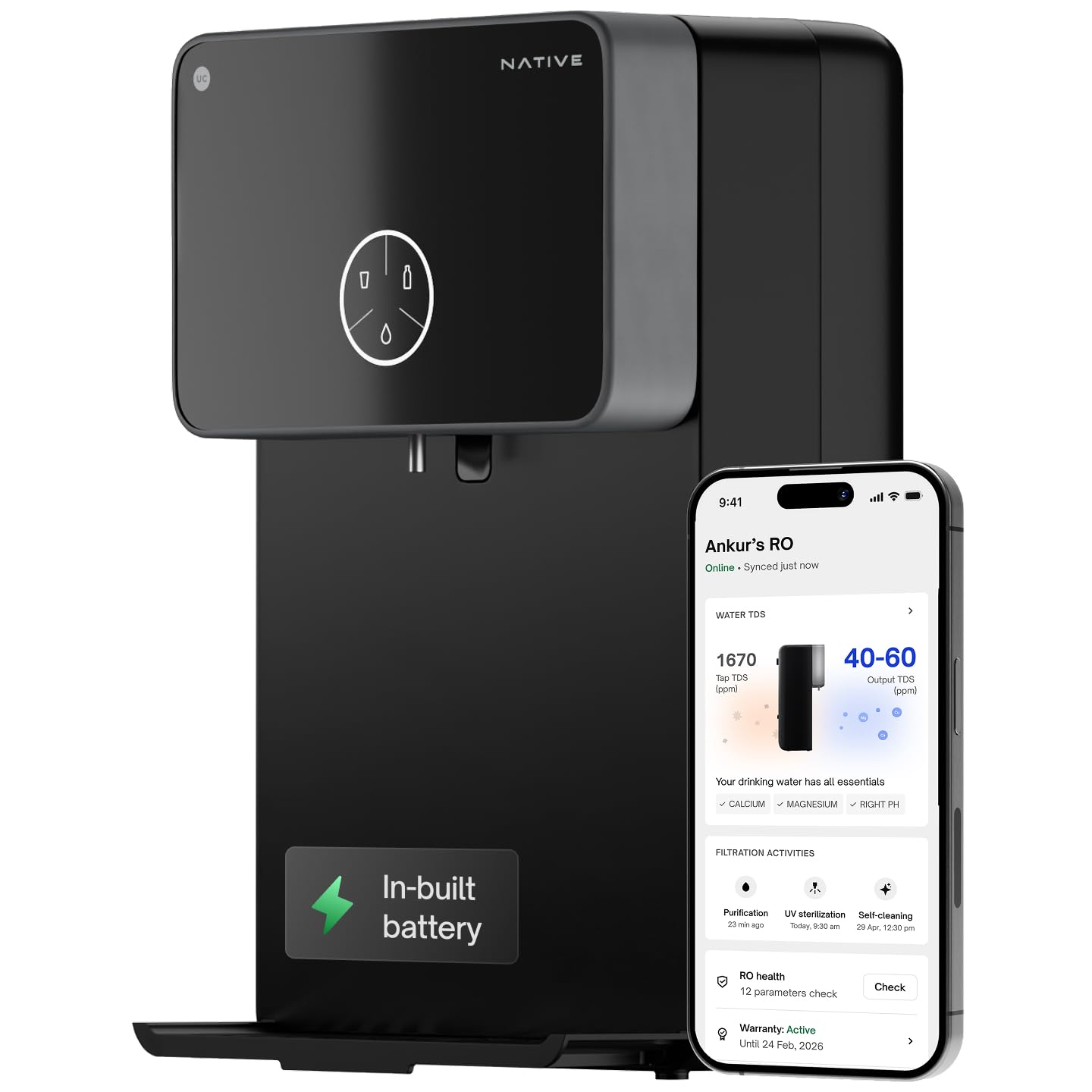 Native M2 Pro Water Purifier by Urban Company | | No Service for 2 Years