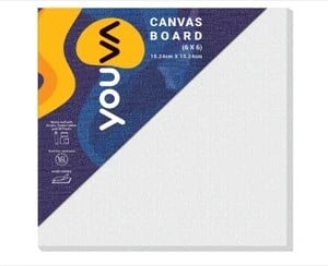NAVNEET Medium Grain Cotton Medium Grain Board Canvas (Set of 4) (White)