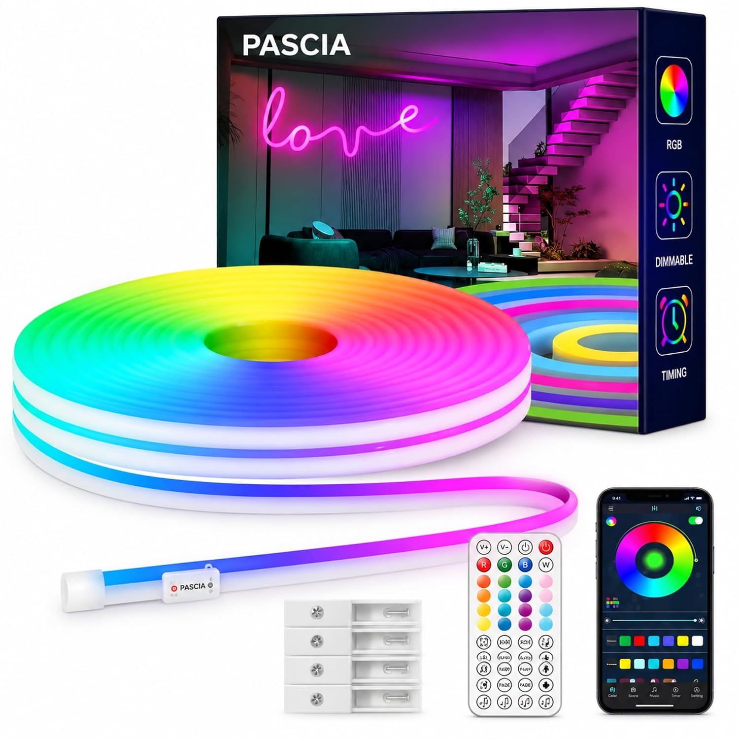 neon Patti Light Colour Changing Room Decoration Gaming Setup led Ribbon Mood Lighting Bedroom sajawat wali Light Party