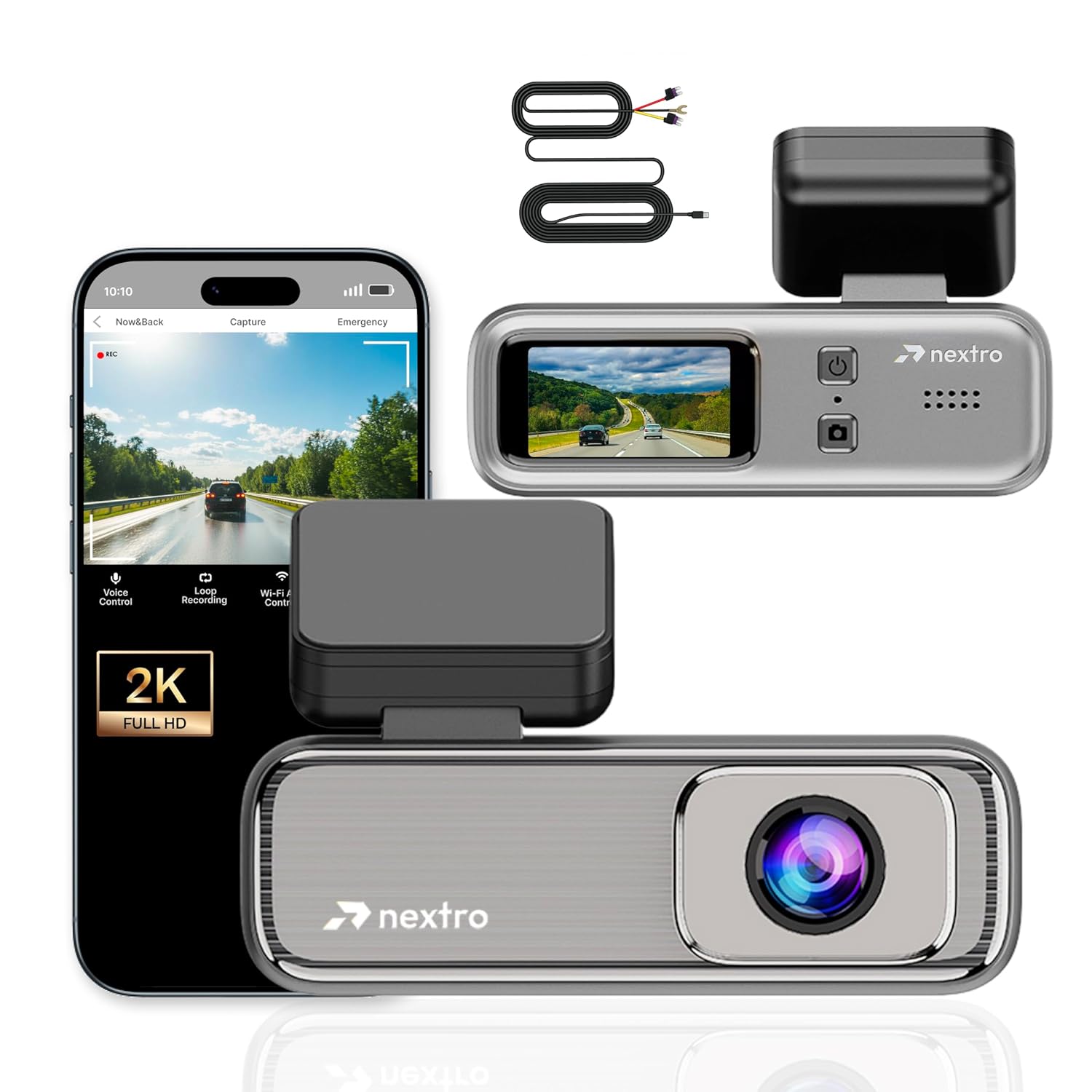 Nextro X300 SoloView Car Dashcam | 2K QHD | 145° Wide Angle