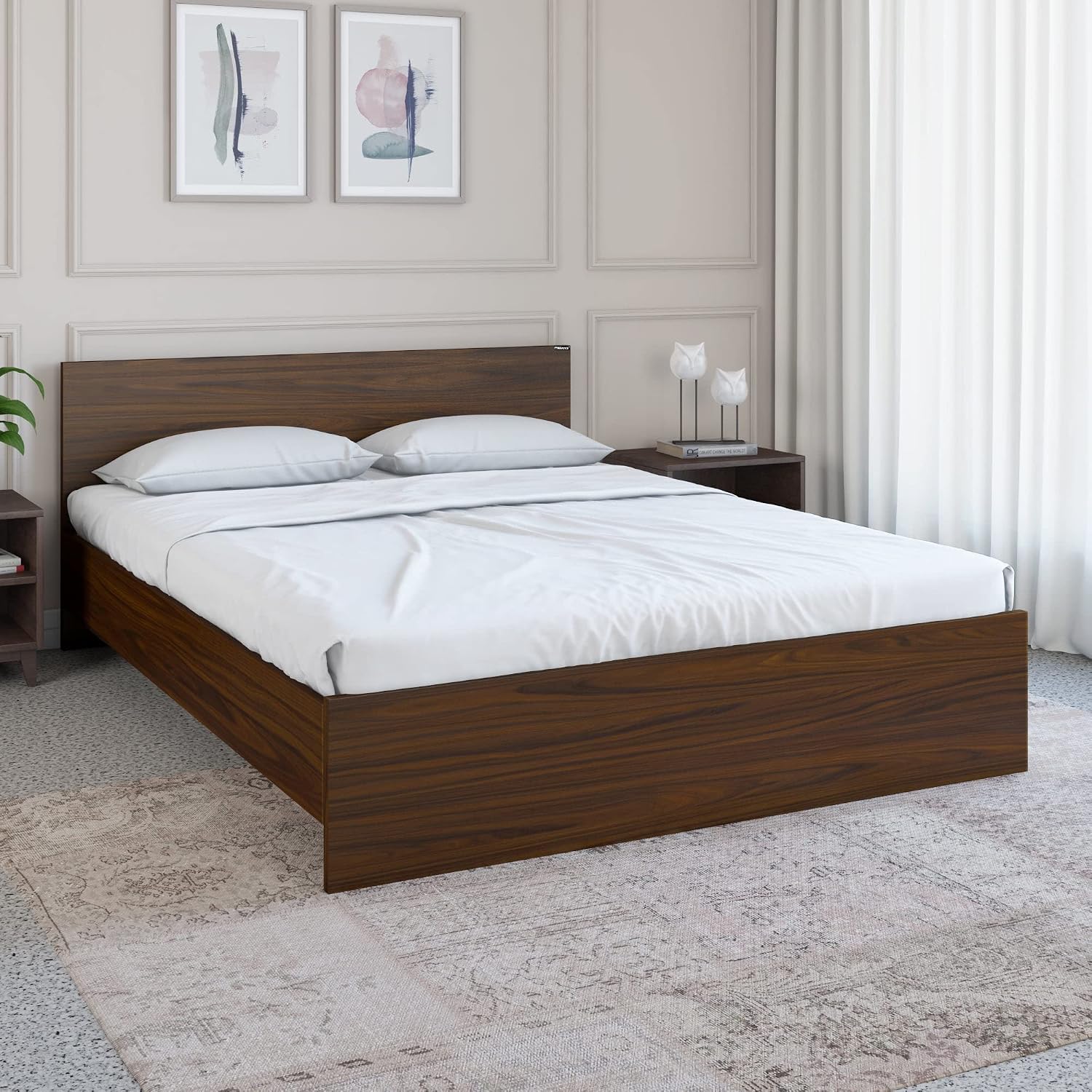 Nilkamal Arthur Wooden Queen Bed Without Storage