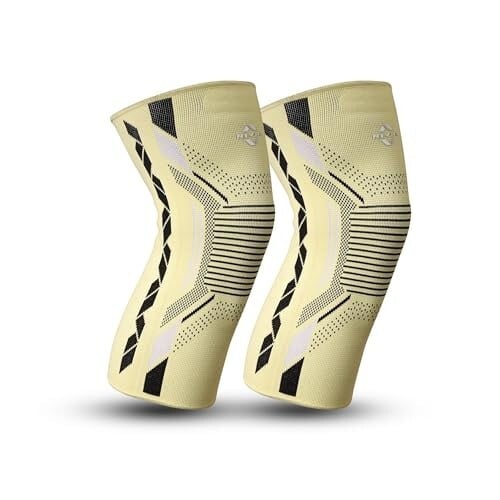 Nivia Knitted Knee Support with Silicon For Men & Women, Neoprene Compression Sleeve, Anti-Slip Grip, Heat Retention & S