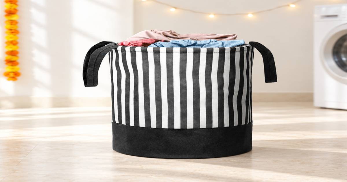 Non Woven Stripe Printed Round Foldable 43L
