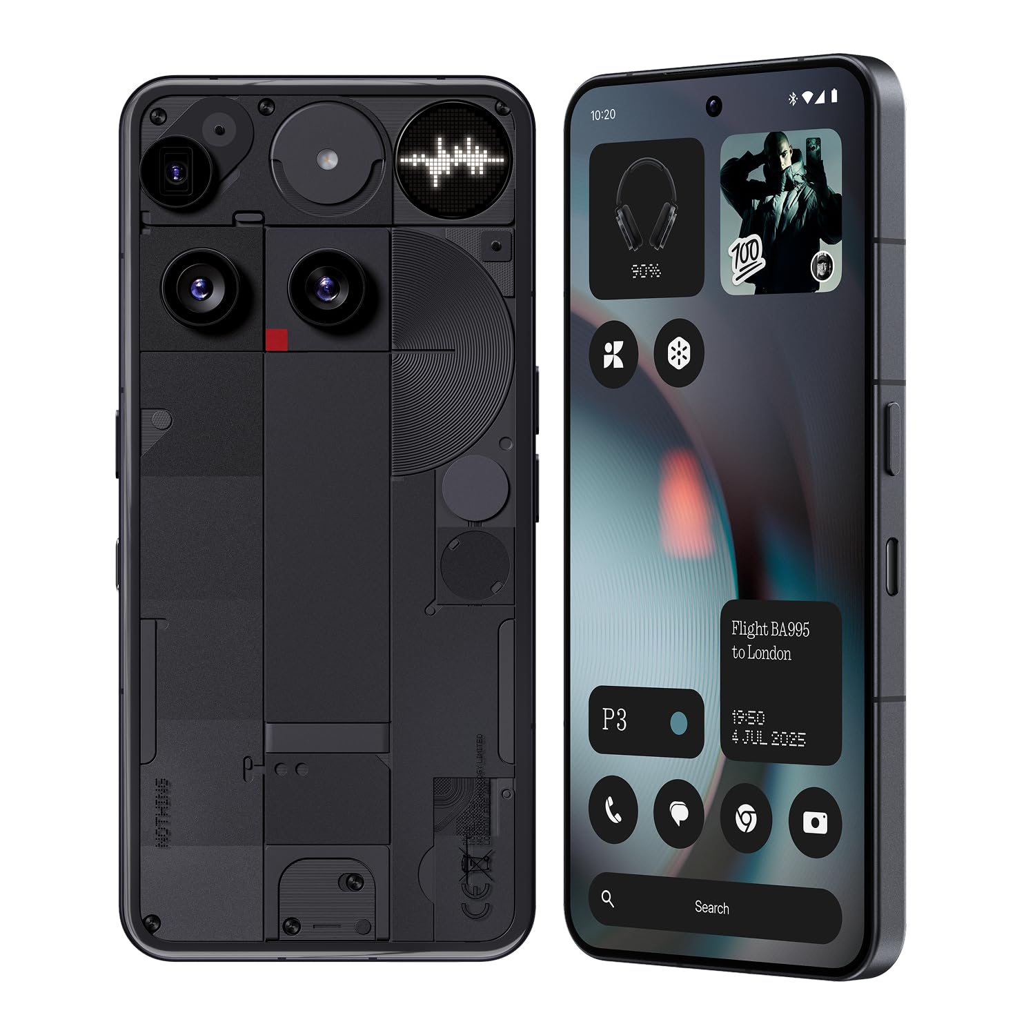 Nothing Phone (3), Black (16GB, 512 GB) | Snapdragon 8s Gen 4 | 50MP + 50MP + 50MP Rear Camera | 1.5K+ 120Hz AMOLED Flex