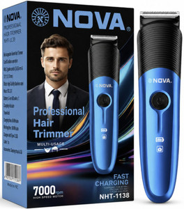 NOVA NHT 1138 Trimmer 100 min Runtime 9 Length Settings (Blue)