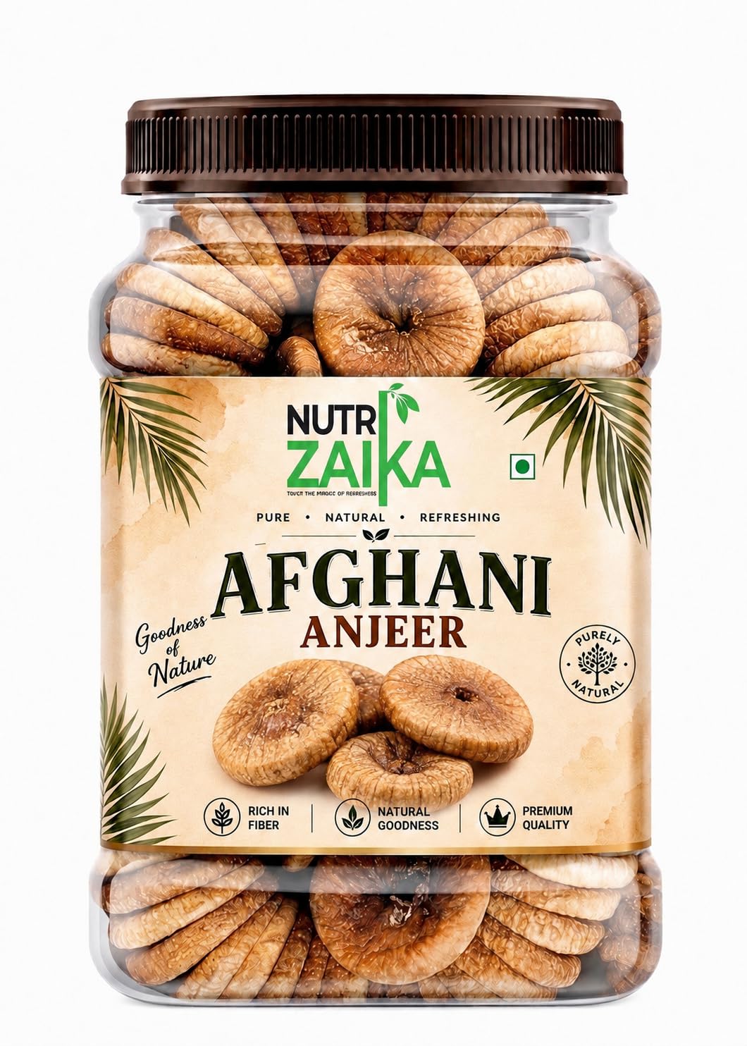 Nutrizaika Premium Afghani Anjeer 1kg | Naturally Soft & Juicy Dried Figs| No Added Sugar | Rich Source Of Fiber | Healt