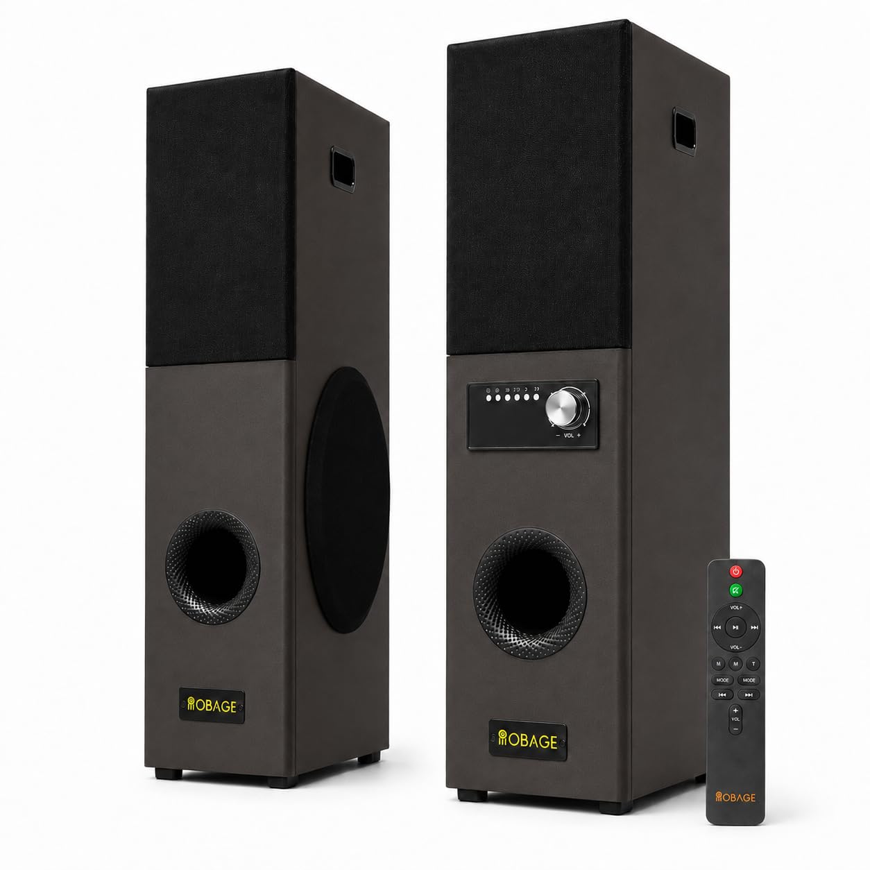 OBAGE X-2605 Home Theatre Tower Speaker with Qualcomm® aptX HD | Dual 6.5" Subwoofer Drivers, 4 inch Speakers & 2.5" Tw