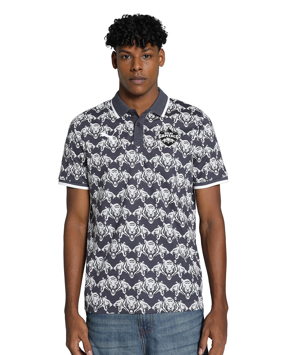 Official IPL Merchandise Deal! Puma x Delhi Capitals Men's Printed Polo T-Shirt @ 72% OFF