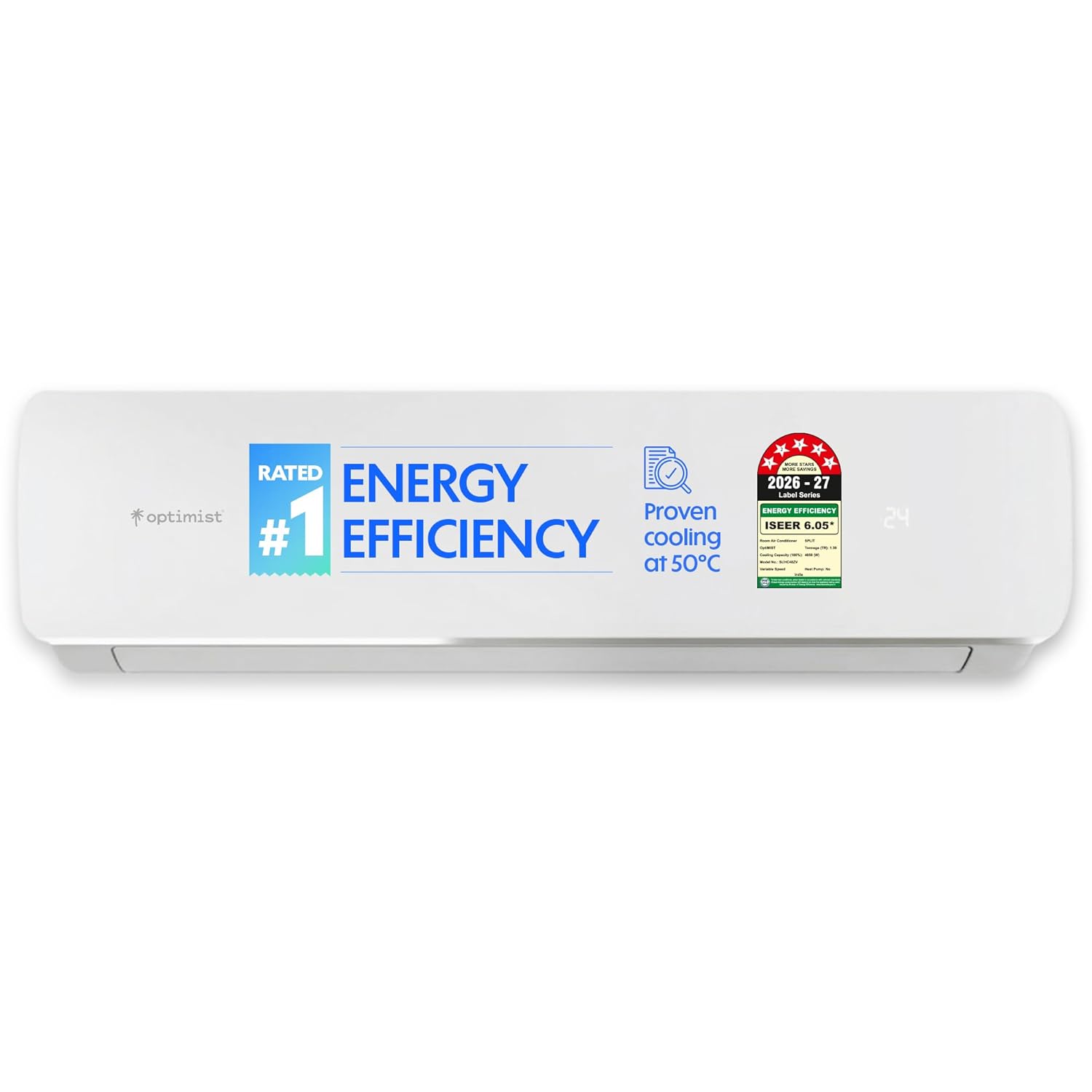 Optimist 1.39 T 5 Star WiFi Inverter Split AC | Lowest Bill ISEER 6.05 | 5-Yr Comp Warranty