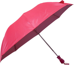 Orange 2 Fold Mono Silver Manual Opening 21.5inch Umbrella For Mens and Womens Umbrella