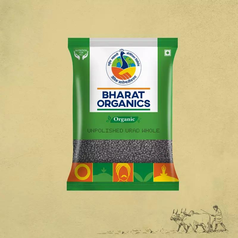 Organic Unpolished Urad Whole (Sabut) - Bharat Organics