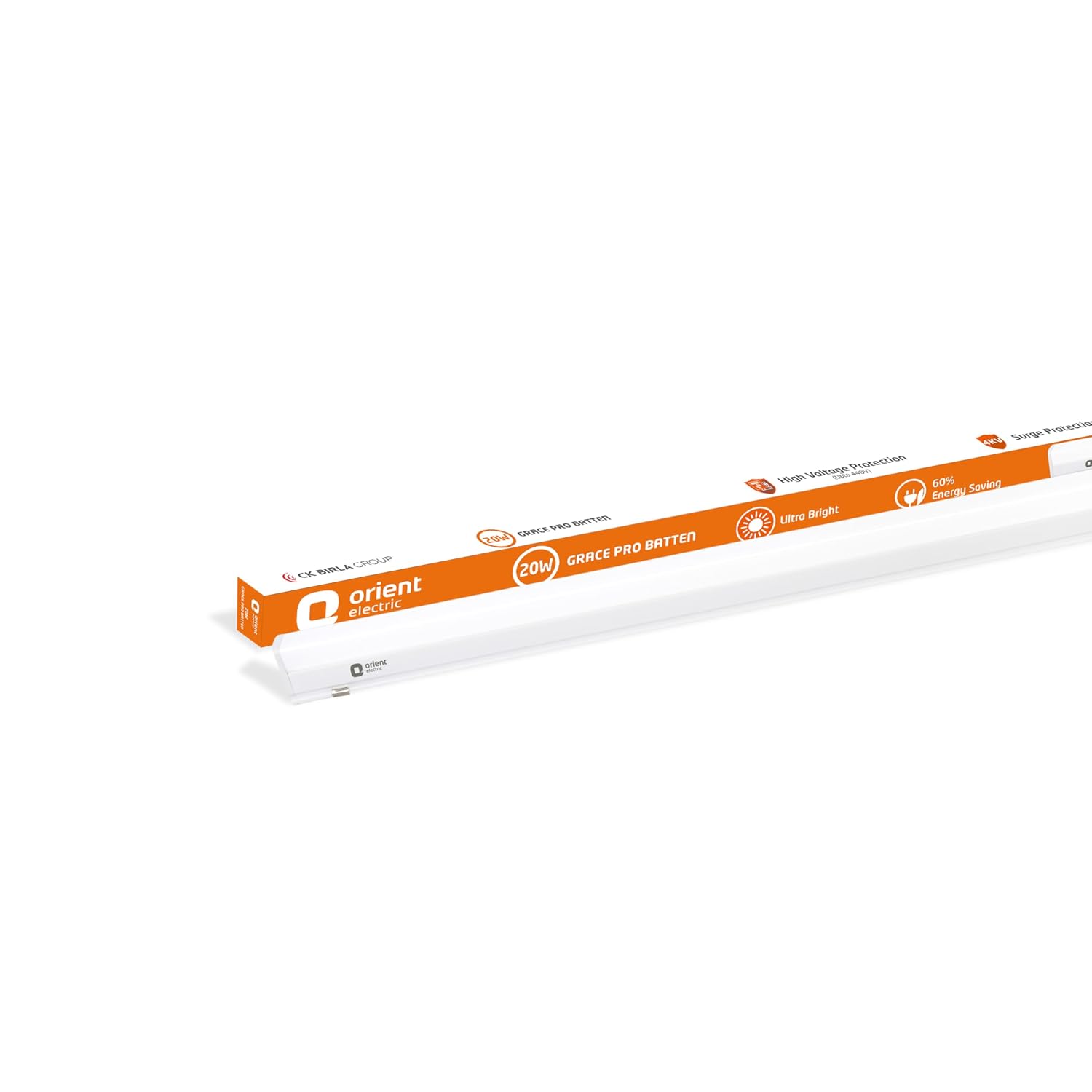 Orient Electric Grace Pro 20W LED Batten| 2000 lumens Bright Light Output| LED tubelight for Home| Sleek & Stylish Desig