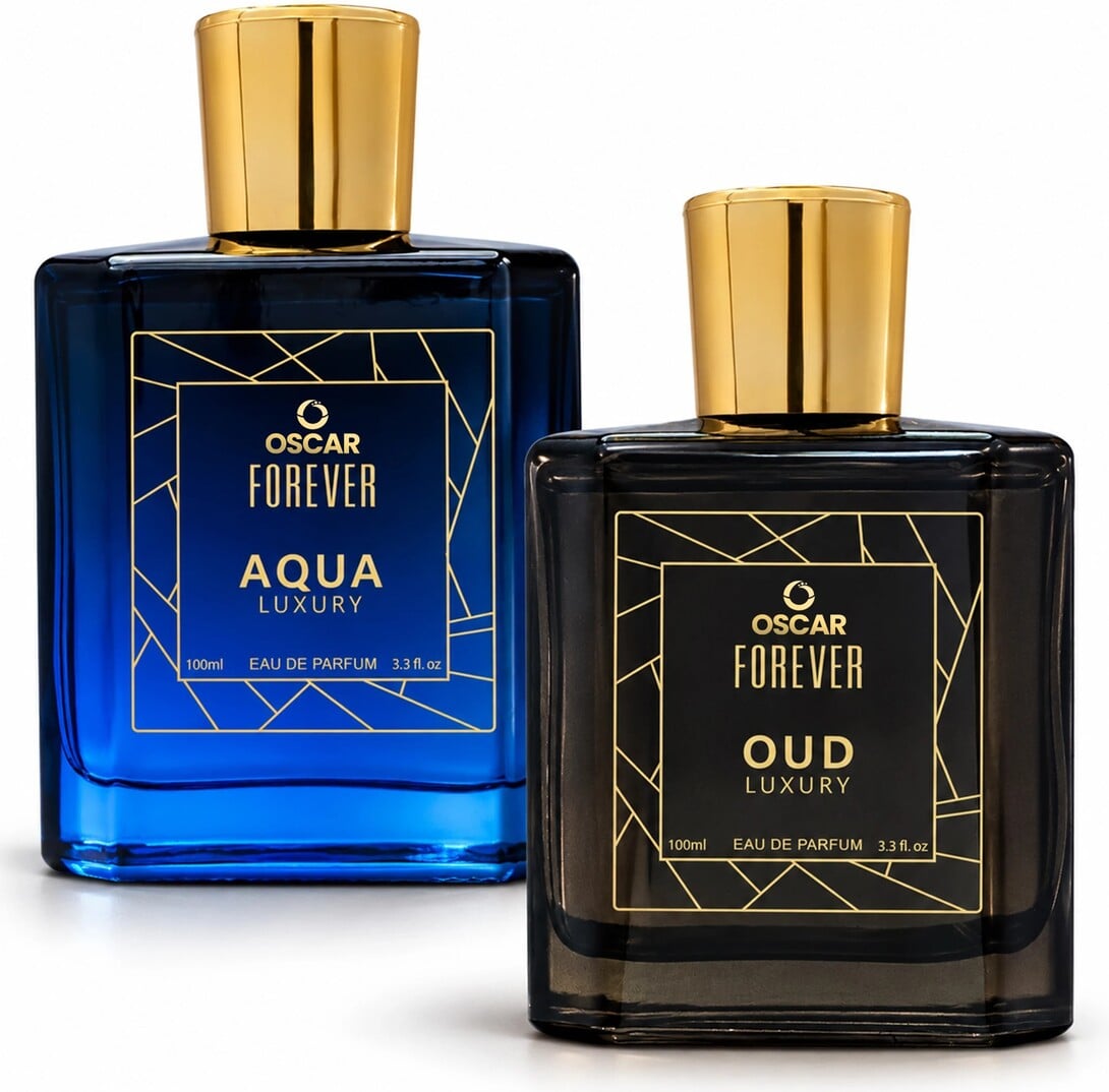 OSCAR Forever Luxury Aqua & Oud Premium Perfume Combo, Strong & Long Lasting Fragrance Eau de Parfum - 200 ml (For Men &