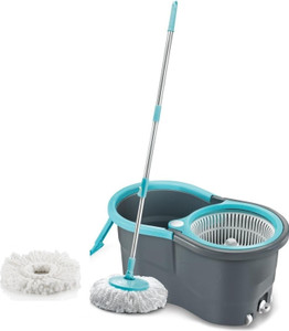 PALAK Gamma with 360 spinner 2 Microfiber heads and Twin Bucket Mop Set