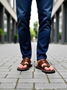 PANZIK Men Brown Sandals