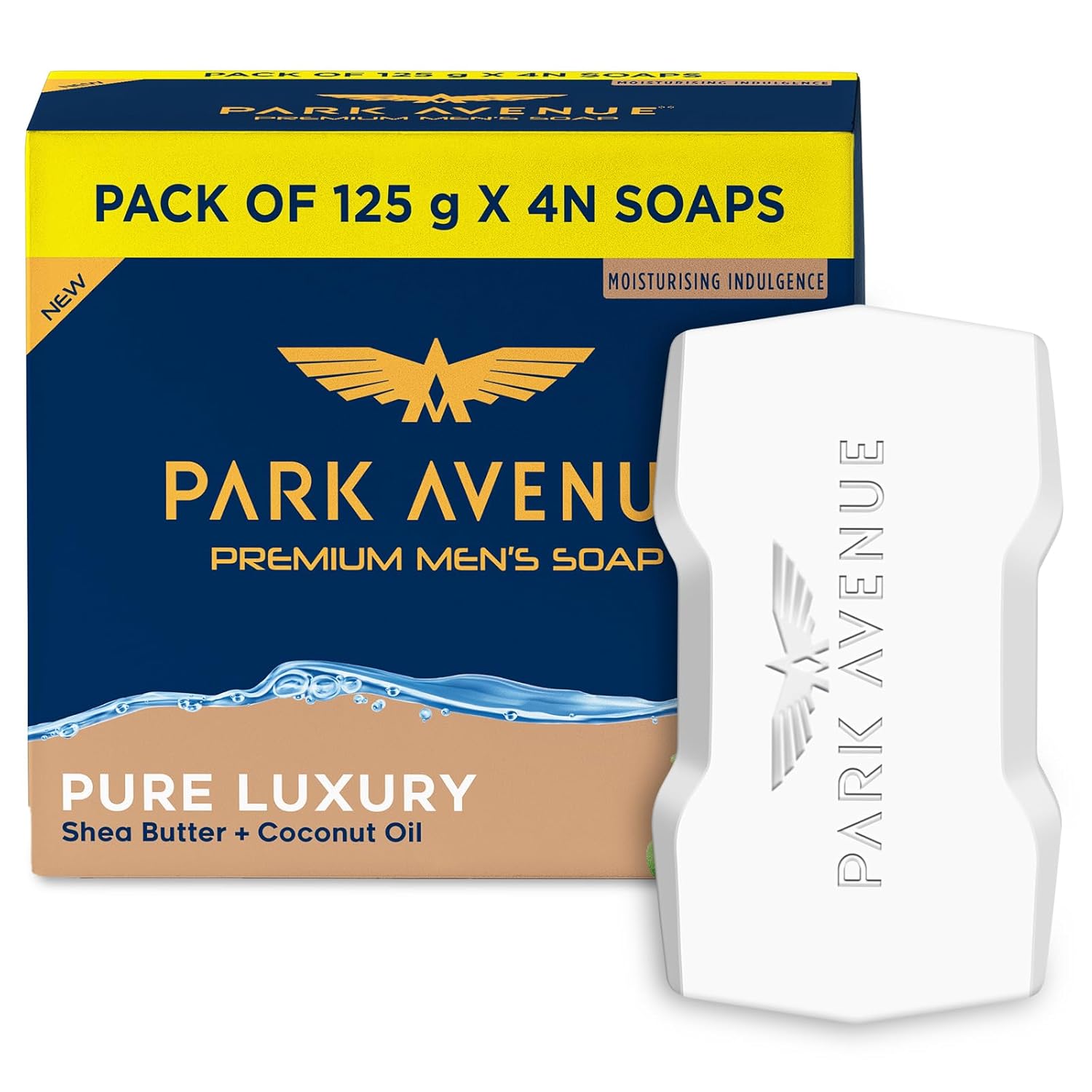 Park Avenue Premium Men's Soaps for Bath - Pure Luxury | 125g (Pack of 4)