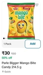 Parle bigger mango bite candy 214.5g