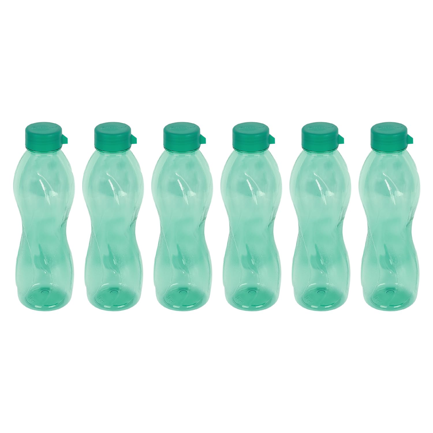 PEARLPET Pheonix BPA-Free Plastic Water Bottle Set |Lightweight, Leak-Proof & Freezer Safe - Pack of 6 (1000ml Each), Gr