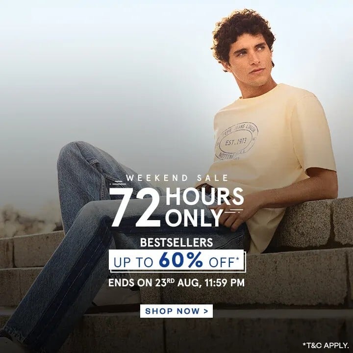 Pepe Jeans Weekend Sale - 72 Hours Only | Upto 60% Off