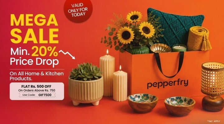 Pepperfry: Flat 500 off on 750 on all Home Products | Use Coupon Gift500