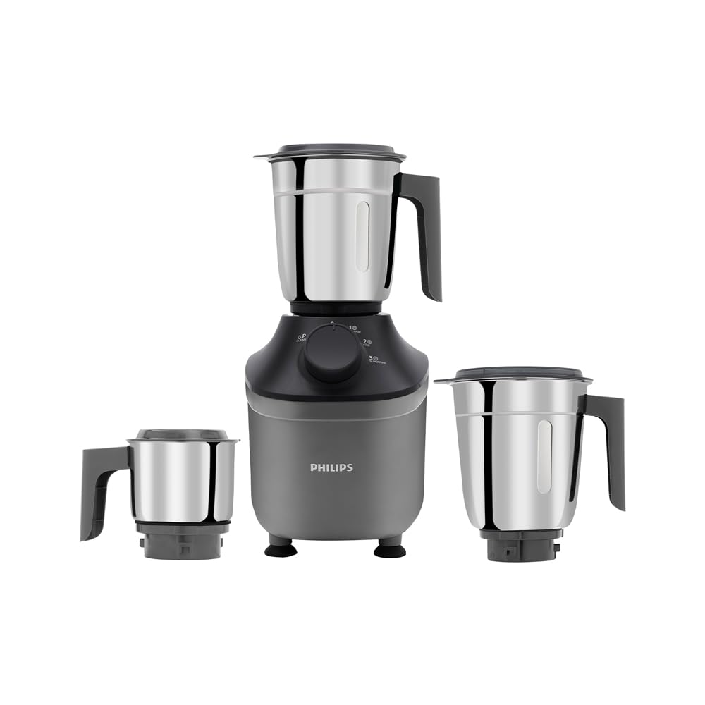 Philips HL7770/00 800 Watt Power Motor Mixer Grinder with SS304 Blades (Grey)