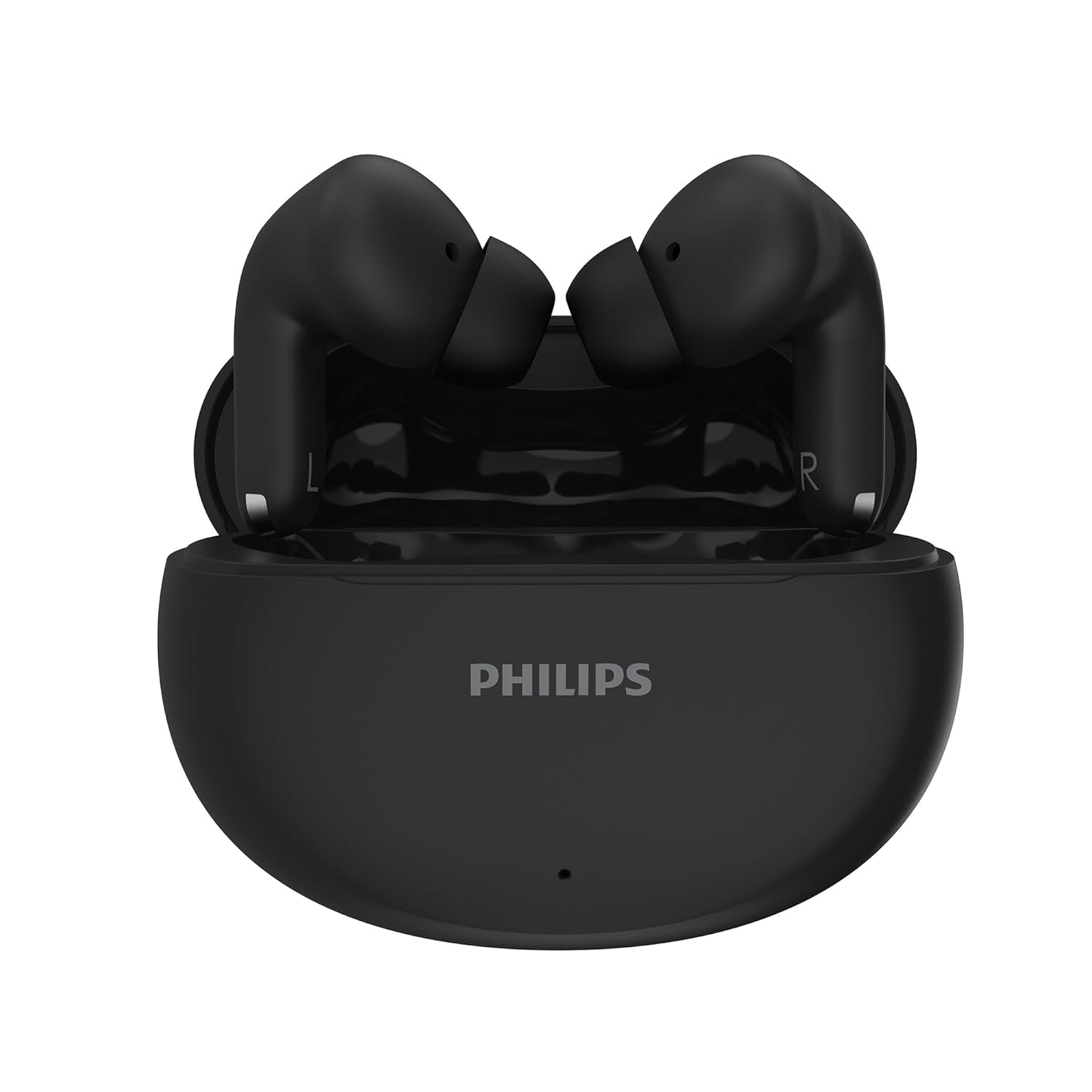 PHILIPS TAT1269 True Wireless in-Ear Earbuds with Mic, 13mm Drivers, Bluetooth 5.4 (Deep Black)