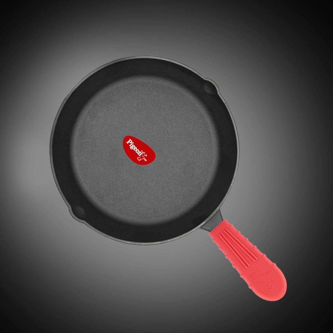 Pigeon by Stovekraft Cast Iron Frying Pan, 20 cm | Naturally Nonstick