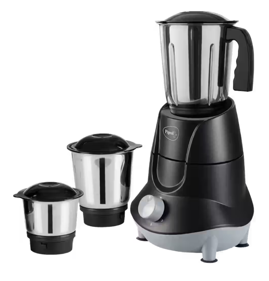 Pigeon InstaMix Mixer Grinder, 500W, 3 Jars-Black